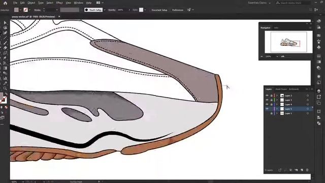 Adidas YEEZY 700 - coloring like a pro in adobe illustrator CC