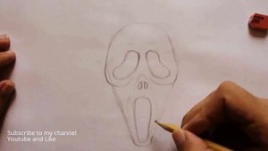 Как нарисовать маску из фильма Крик