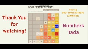 Playing 9007199254740992 (2048 8x8)