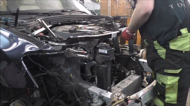 BMW X3. The front end repair. Ремонт переда. смотреть онлайн