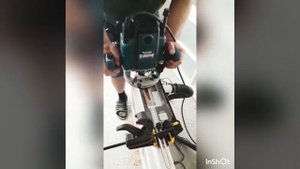 Врезка замков фрезером по шаблону.