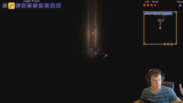 Terraria 1.2.4.1 Drow Elf Challenge Part 1!: THE DEEP DARK UNDERGROUND!