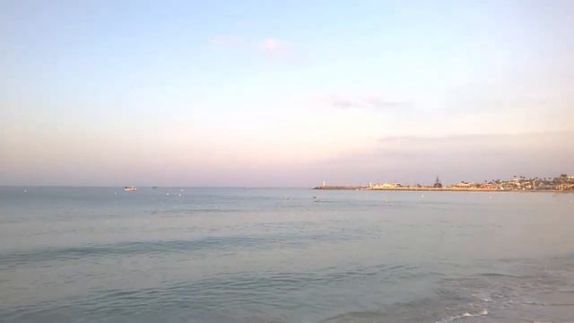 Футажи. Восход Солнца.  Средиземное море.