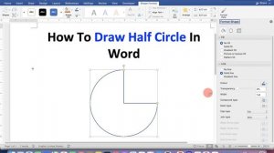 How To Draw Half Circle In Word (Microsoft)
