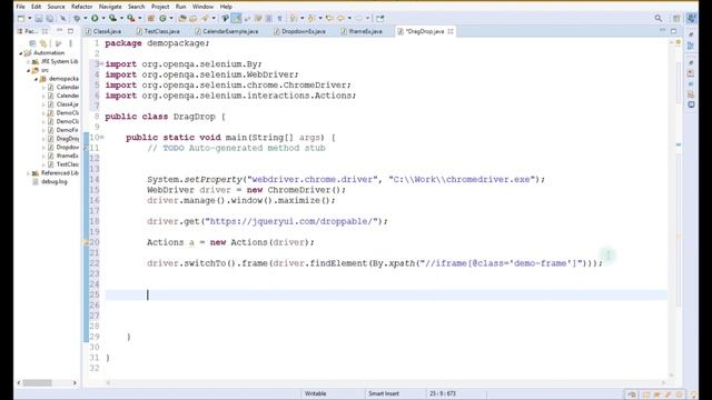How to Drag and Drop in Selenium WebDriver.