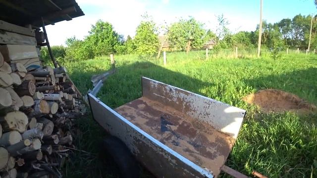 Самодельный прицеп к минитрактору | ИЗ ХЛАМА СВОИМИ РУКАМИ смотреть онлайн