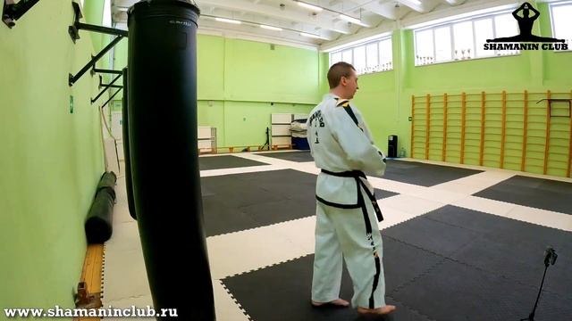 Три нестандартных удара ногой от Чемпиона Мира по тхэквондо ИТФ Шаманина Антона смотреть онлайн