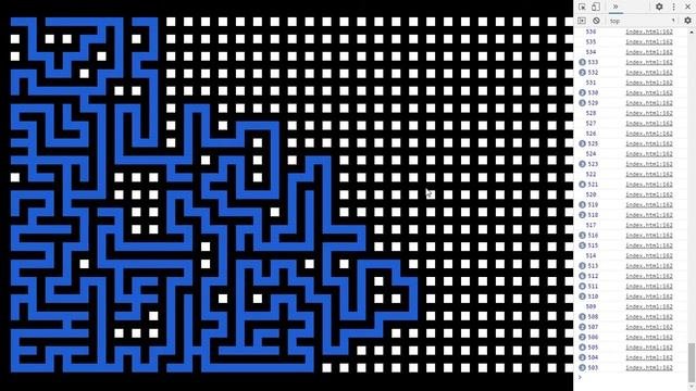 Генератор лабиринтов JavaScript