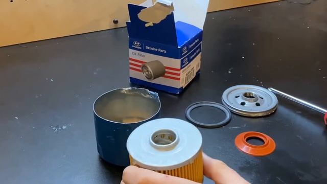 Hyundai Kia OEM Oil Filter 26300-35504 Cut Open смотреть онлайн
