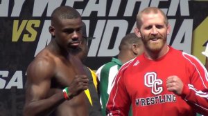 Kevin Newman II & Andrew Tabiti weigh-ins for Mayweather vs. Maidana