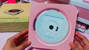 Pink Wall Mountable CD Player