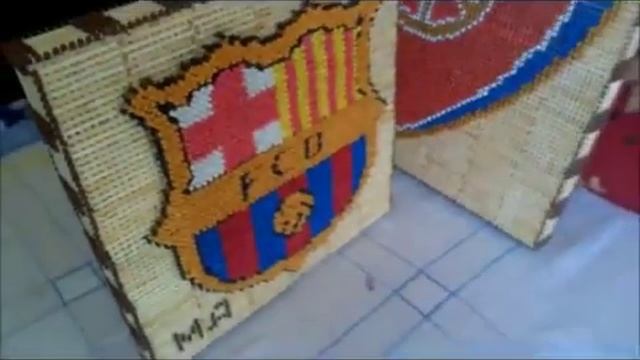 Картина из спичек Эмблема Барселоны смотреть онлайн