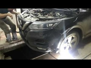 покраска бампера Nissan Qashqai .