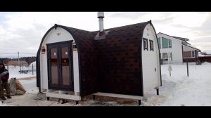 Баня Викинг 6х2.4 с крыльцом 1 метр