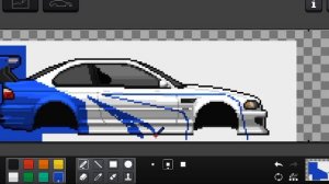 Tutorial to make need for speed most wanted bmw M3 GT-R skin in pixel car racer #nfs #needforspeed