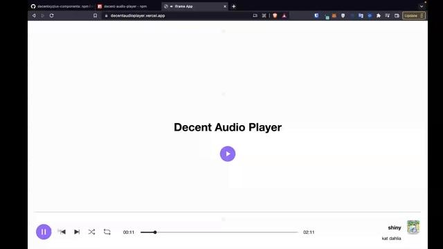 Decent Audio Player (In Progress) смотреть онлайн