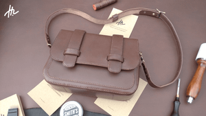 Женская сумка из натуральной кожи: Mermaid, Dominanta Dark Brown; ручная работа | ASMR | Выкройка