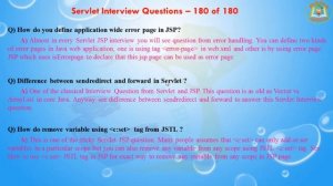 Servlet Interview Questions –  180 out of 180