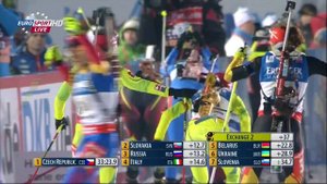 БИАТЛОН. ЧМ 2013. Нове-Место (Чехия). Женщины. Эстафета 4 x 6 км. (Eurosport HD). 15.02.2013. 1080i