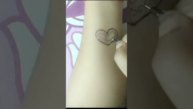 heart tattoo || heart drawing || heart touching || heart special #shorts #viral #trending #video