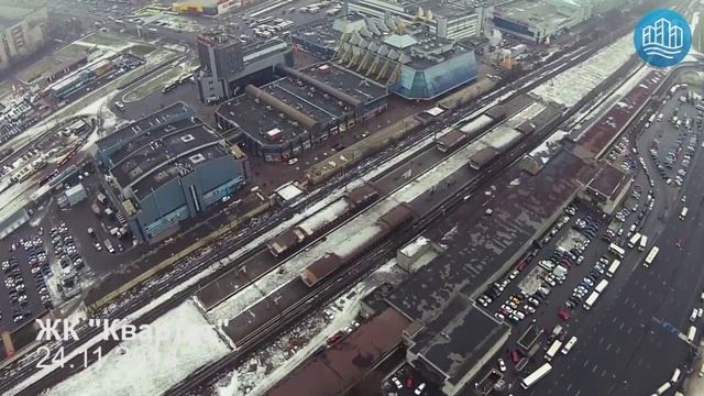 ЖК «Квартет» у метро Купчино. Съёмка с воздуха.