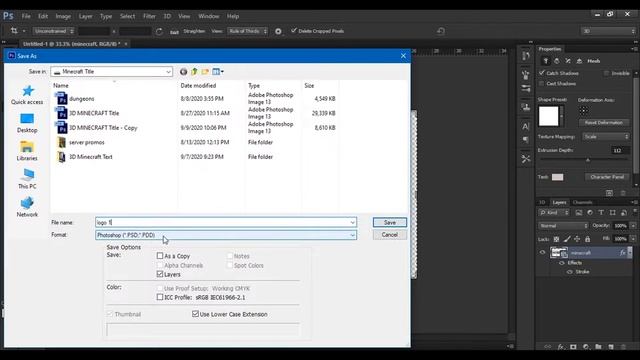 Make CUSTOM Minecraft Logo in Photoshop - Tutorial смотреть онлайн