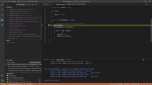 Отладка C# приложения в Visual Studio Code - UNIGINE 2 подсказки и советы смотреть онлайн