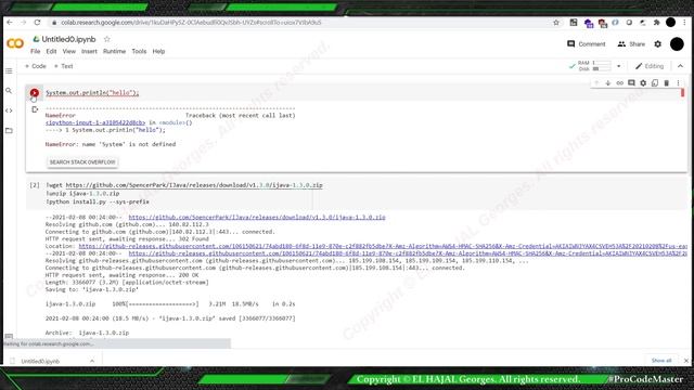 How to write JAVA in Google Colab . смотреть онлайн