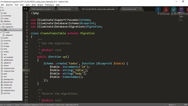 Laravel 5.4 Tutorial | CRUD (Create) Operation | Part 16 | Bitfumes смотреть онлайн