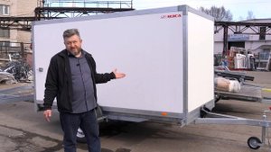 Обзор прицепа для перевозки мототехники и грузов. Закрытый фургон МЗСА 817773
