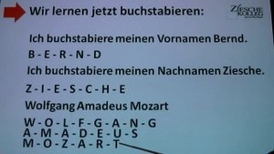 Deutsch lernen A1 - buchstabieren