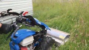 Покос травы при помощи триммера\мотоблока