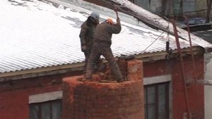Демонтаж дымовых кирпичных труб снос