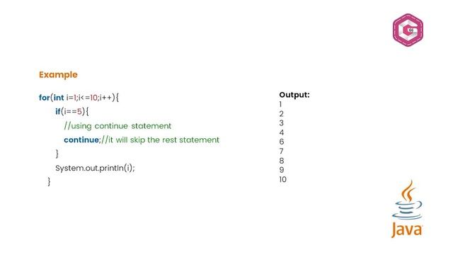 Continue statement | Graphic 66 | Java Course | Java Course Hindi | Java Language