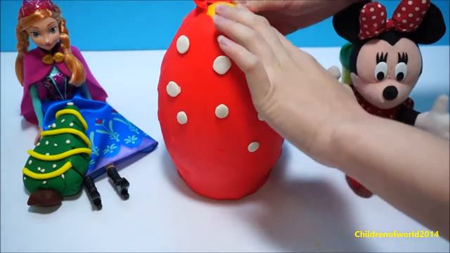 Giant Play Doh Surprise Eggs Unboxing with Minnie Mickey and Anna Princess смотреть онлайн