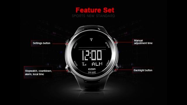 Спортивные часы EZON L002 50m waterproof смотреть онлайн