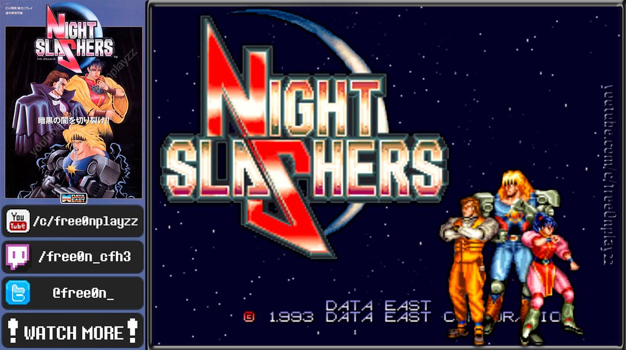 Night Slashers (1994) - #АРКАДНЫЕ АВТОМАТЫ | ナイトスラッシャーズ | Ретро-игры смотреть онлайн
