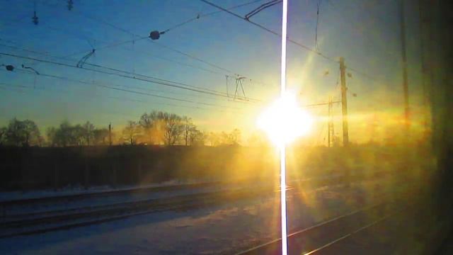 Поезд 29Н "Кузбасс" Кемерово-Москва 06.01.2015. Станция Фрязево, поворот на Щёлково, (Мытищи) МЖД смотреть онлайн