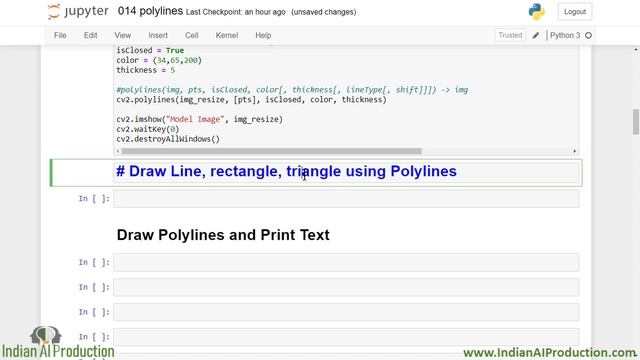Draw Polygons On An Image using OpenCV Python | OpenCV Tutorial in Hindi | Computer Vision