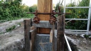 2.5. Заливка железобетонных столбов для навеса