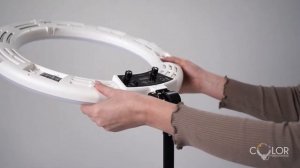 Установка кольцевой лампы FL-480 pro на штатив