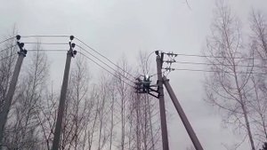 Дуга на разъединителе 10 кВ
