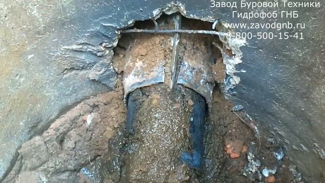 Работа трубного разрушителя ТР-2-80 в на реальном объекте