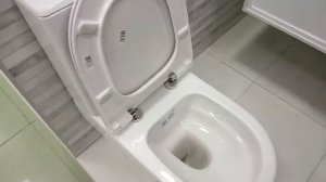 Унитаз напольный пристенный VITRA Sento безободковый 9830B003-7203 Rim Ex + микролифт