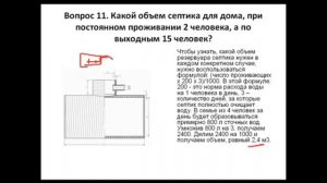 Расчет объема септика для дома. Размеры септика для частного дома.
