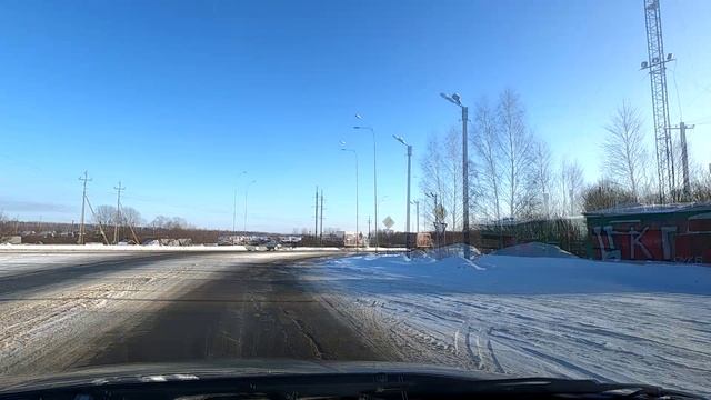 Сказочная зимняя дорога автотрасса Новочебоксарск Казань таймлапс