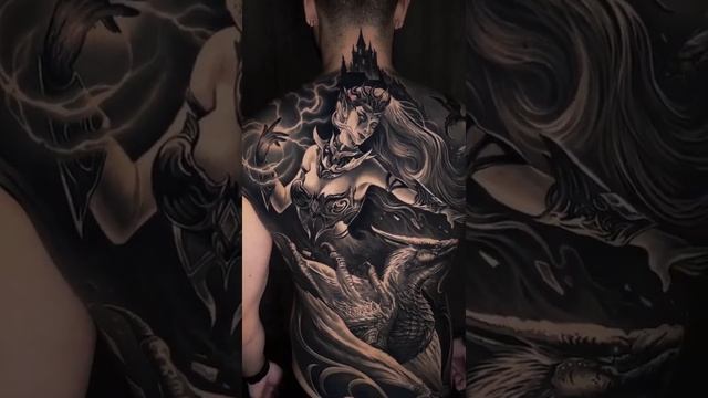 Dragon Tattoo, Amazing Dragon Tattoo, Tattooed Guys, Tattooed Men (Artist: HernanYepes_Art) #shorts