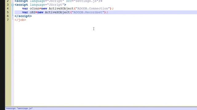 2.Windows Script Host. Подключение к базе данных, выборка записей. смотреть онлайн