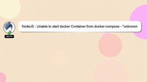 NodeJS : Unable to start docker Container from docker-compose - "unknown flag: --iidfile"