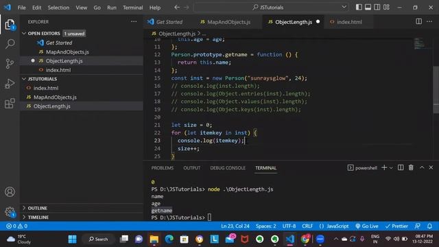 Length Of Javascript Objects Javascript interview questions and answer Question 2